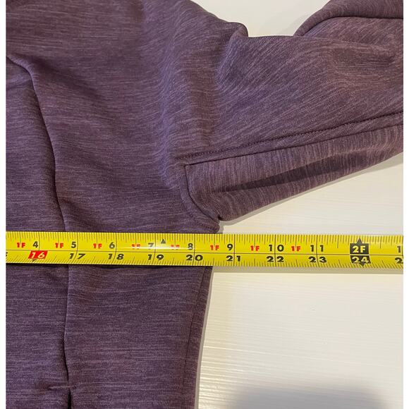 Title Nine Crash Polartec Bomber Jacket Sz L Purple Pockets Thumbholes Athletic - Picture 14 of 15